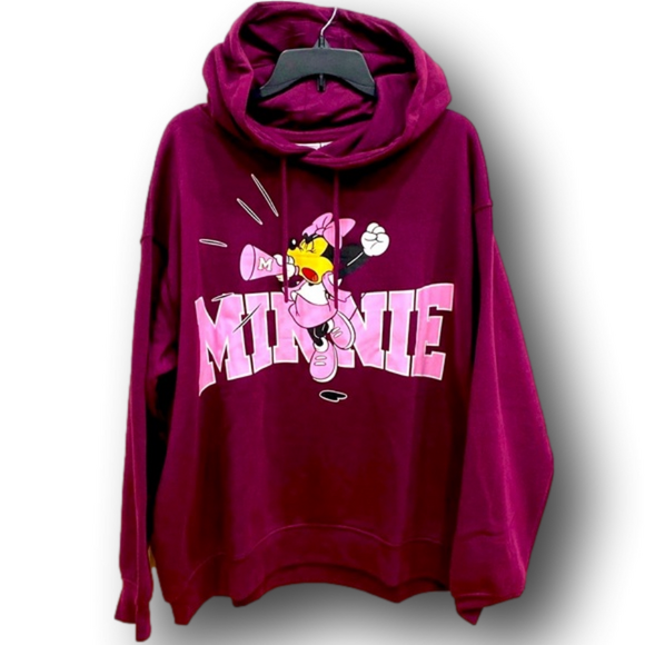 Disney Tops - Minnie Mouse Cheerleading Graphic Hoodie - Size Extra Large XL - NWT